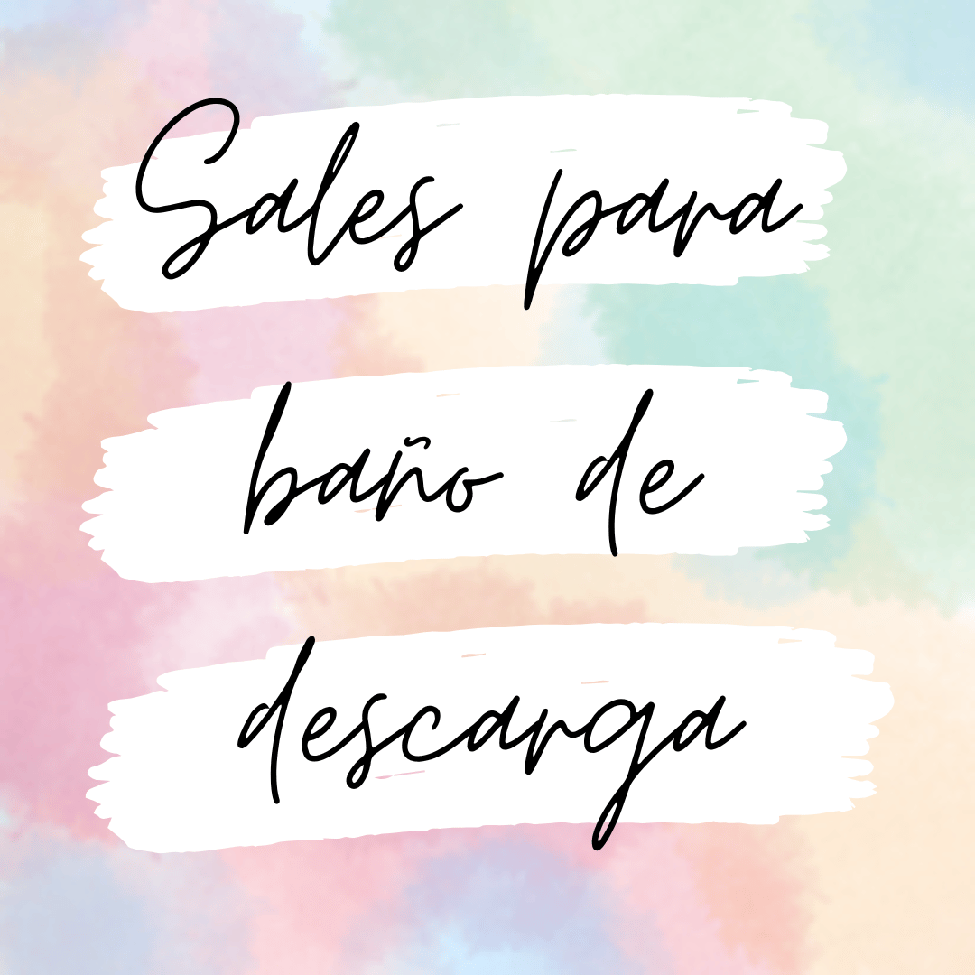 Sales para baño de descarga