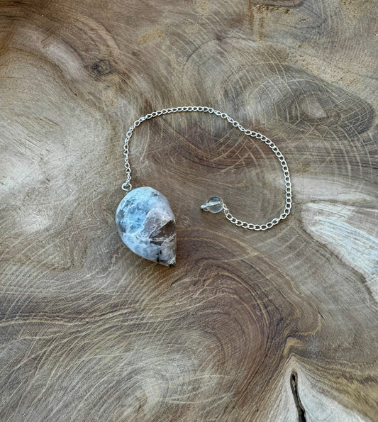 🌙 Péndulo en Forma de Gota de Piedra Luna