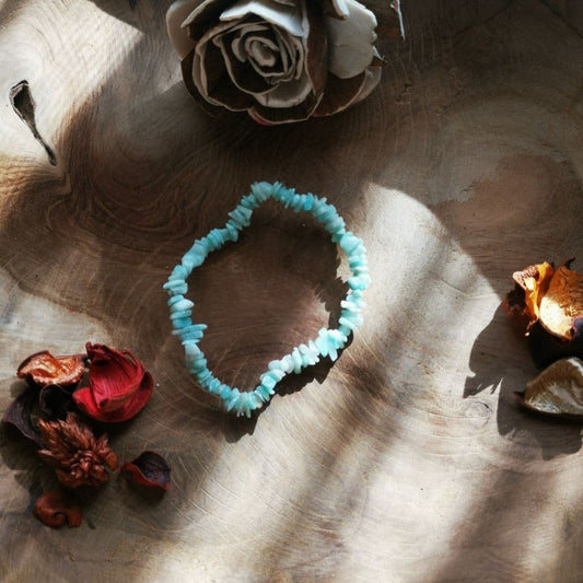 pulsera small chips amazonita